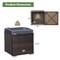 2 Pieces Patio Storage Ottoman with Removable and Washable Cushions